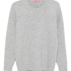 шерстяной свитер с круглым вырезом