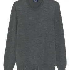 шерстяной свитер с круглым вырезом