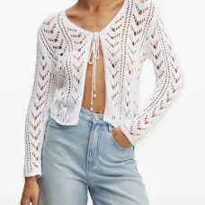 Ажурный трикотаж с завязками