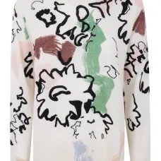 джемпер с абстрактным принтом
