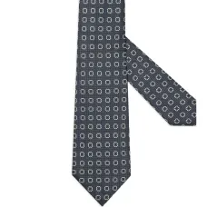 Шелковый галстук с геометричным узором