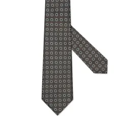 Шелковый галстук с геометричным узором