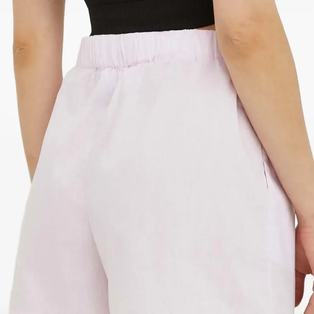 Льняные шорты с эластичным поясом