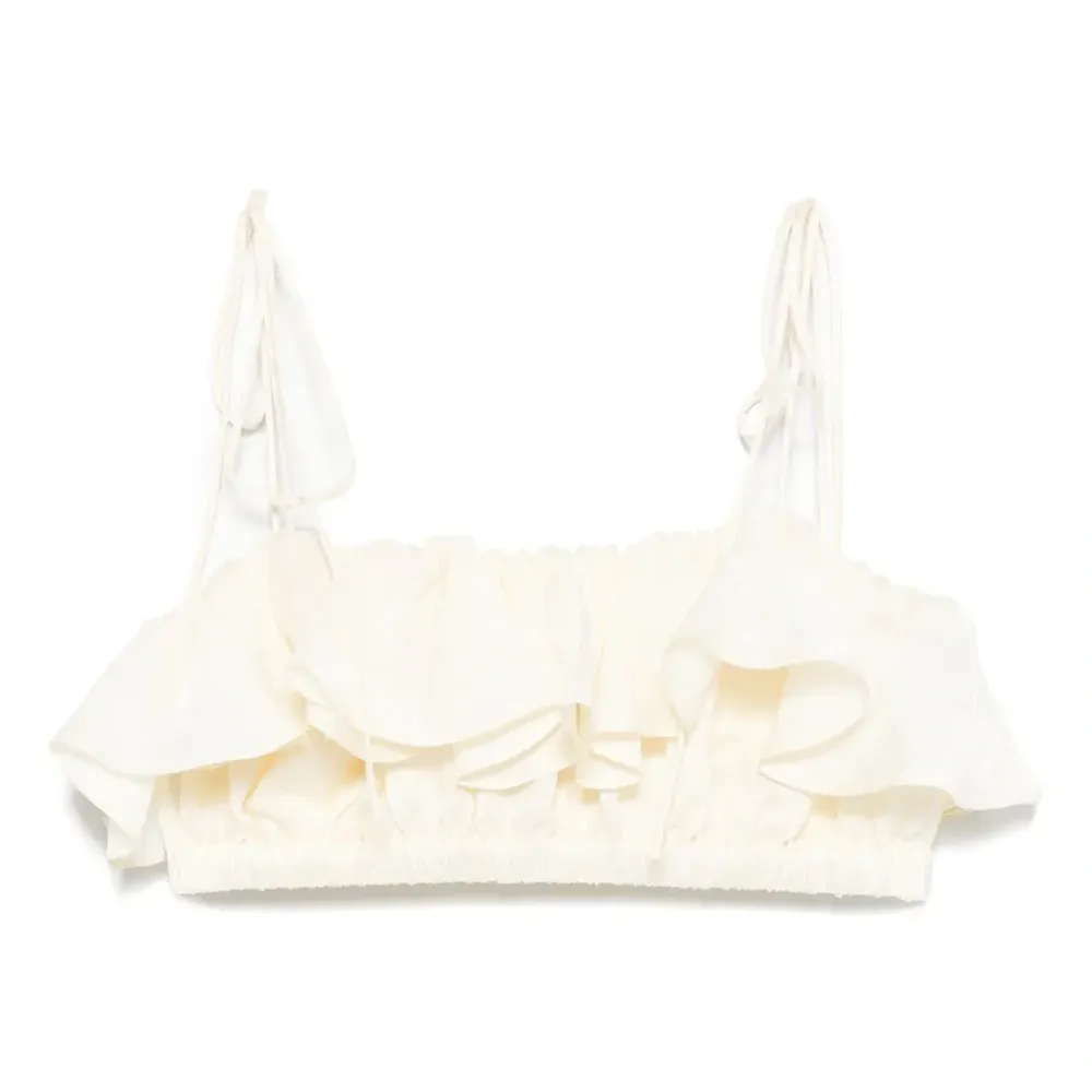 льняной топ с оборками