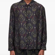 Рубашка с длинными рукавами и принтом