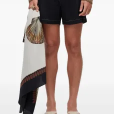 Льняные шорты с карманами