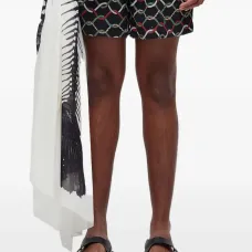 Шорты с кулиской и узором