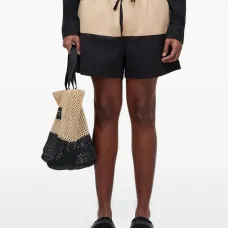 Двухцветные плавки-шорты с кулиской