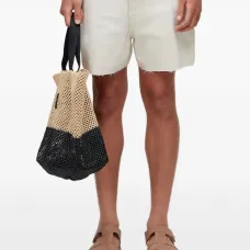 Джинсовые шорты с бахромой Джинсовые шорты с бахромой