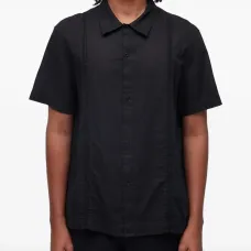 Льняная рубашка со вставками