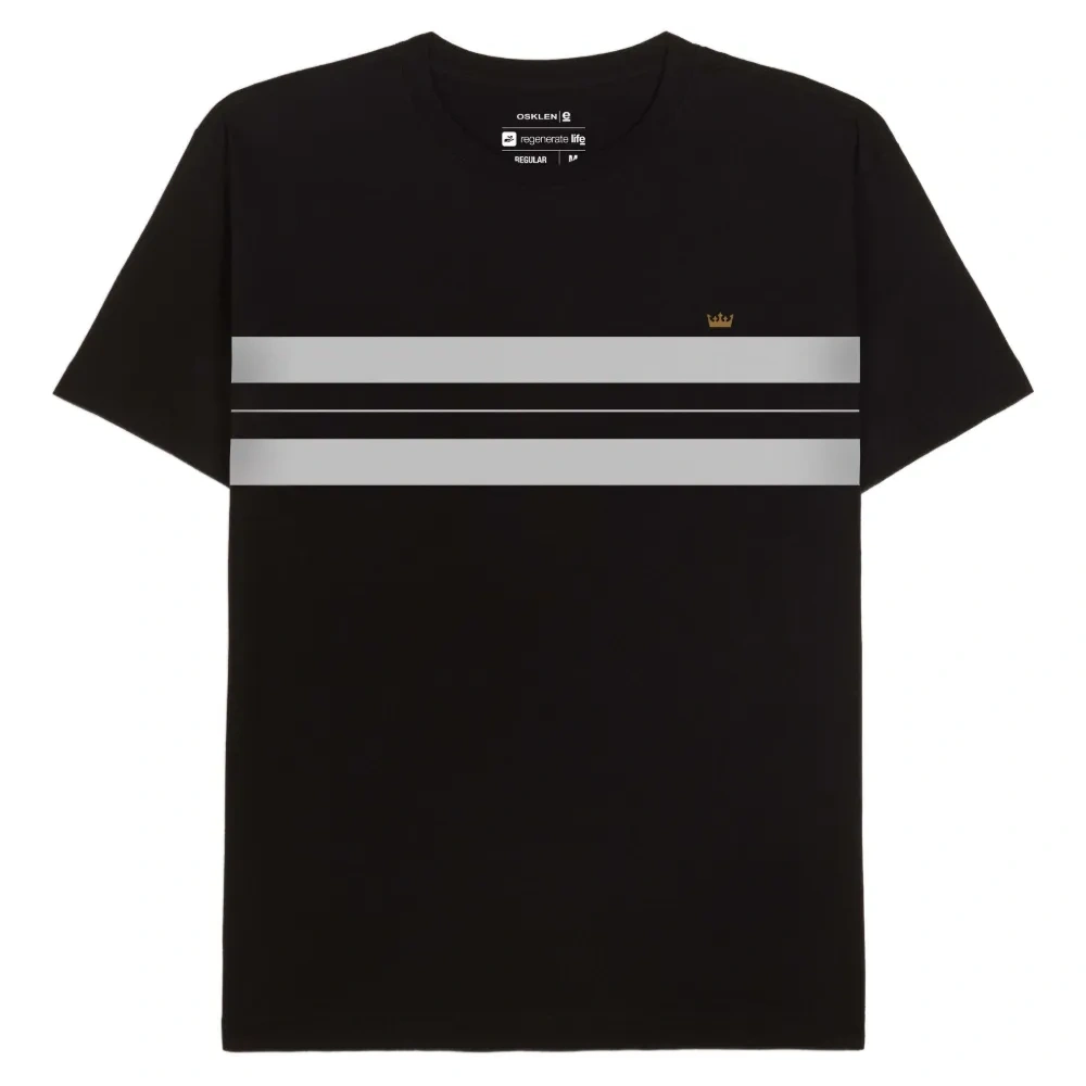 Футболка с отделкой в полоску