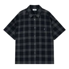 Рубашка в клетку с короткими рукавами Рубашка в клетку с короткими рукавами