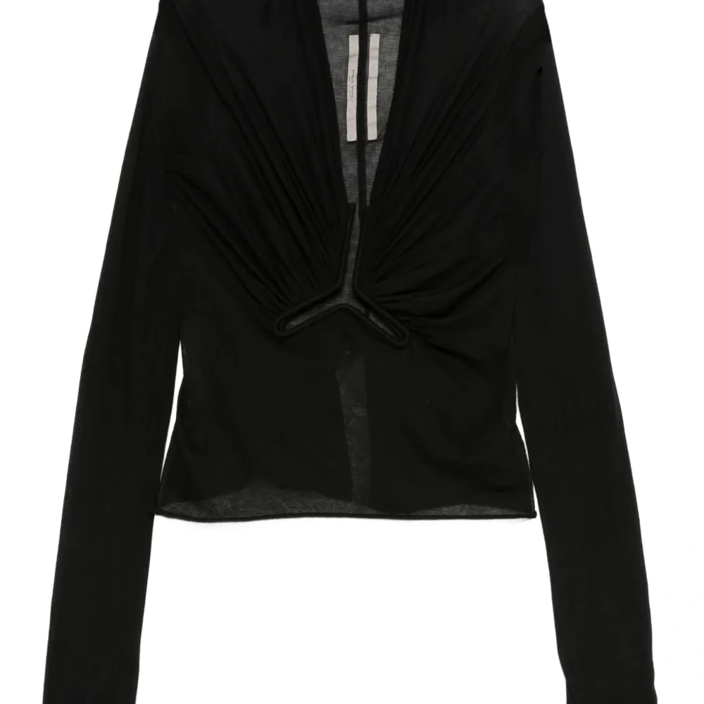 Топ с длинными рукавами и вырезами