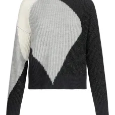 Шерстяной свитер с вставками