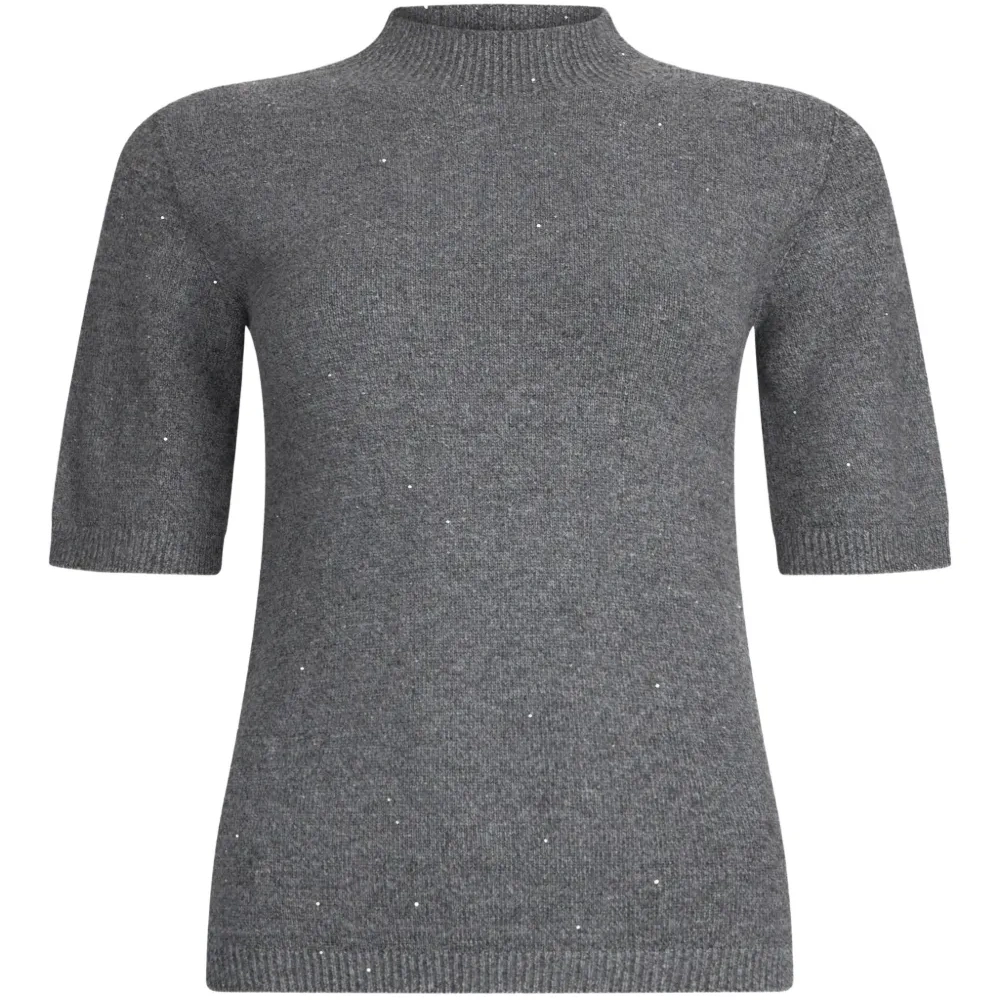 свитер с воротником-стойкой