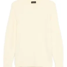 Джемпер с круглым вырезом и необработанными краями