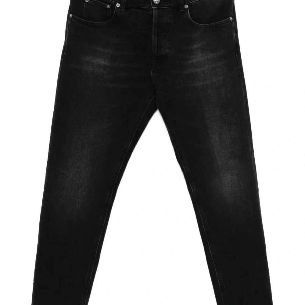 Джинсы с эффектом потертостей