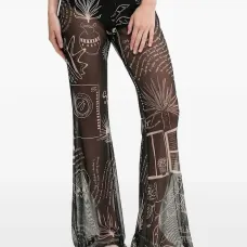 Расклешенные брюки с принтом