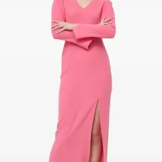 Платье миди с длинными рукавами