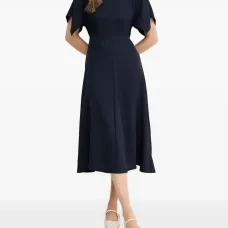 Платье А-силуэта с короткими рукавами