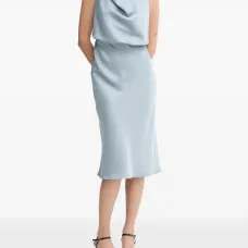 Платье миди с вырезом халтер