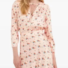 Топ с завязками и цветочным принтом