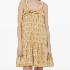 Платье мини с цветочным принтом