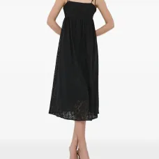 Кружевное платье миди с завязками