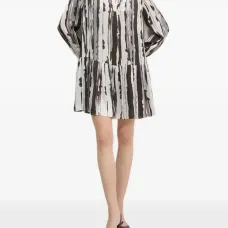 Платье мини с абстрактным принтом