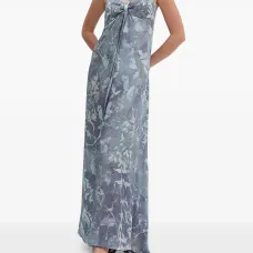 Платье макси с графичным принтом