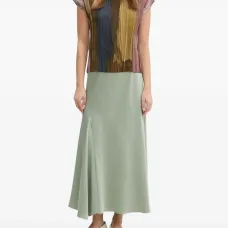 Плиссированный топ с абстрактным принтом