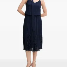 Платье миди с оборками