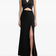 Платье макси с V-образным вырезом