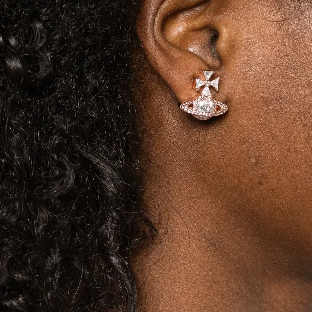 Серьги из латуни с крестом и орбом