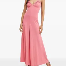 Платье миди с вырезом халтер