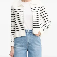 Полосатый кардиган на молнии