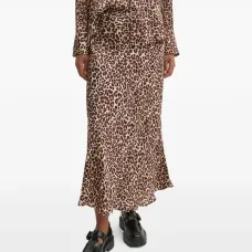 Миди-юбка с леопардовым принтом
