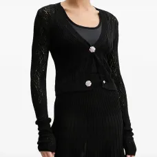 Кардиган с кружевными вставками