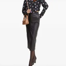 Укороченная рубашка с цветочным принтом