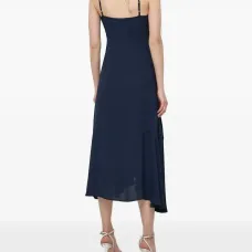 Платье миди асимметричного кроя без рукавов