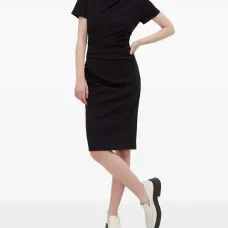 Платье миди со сборками