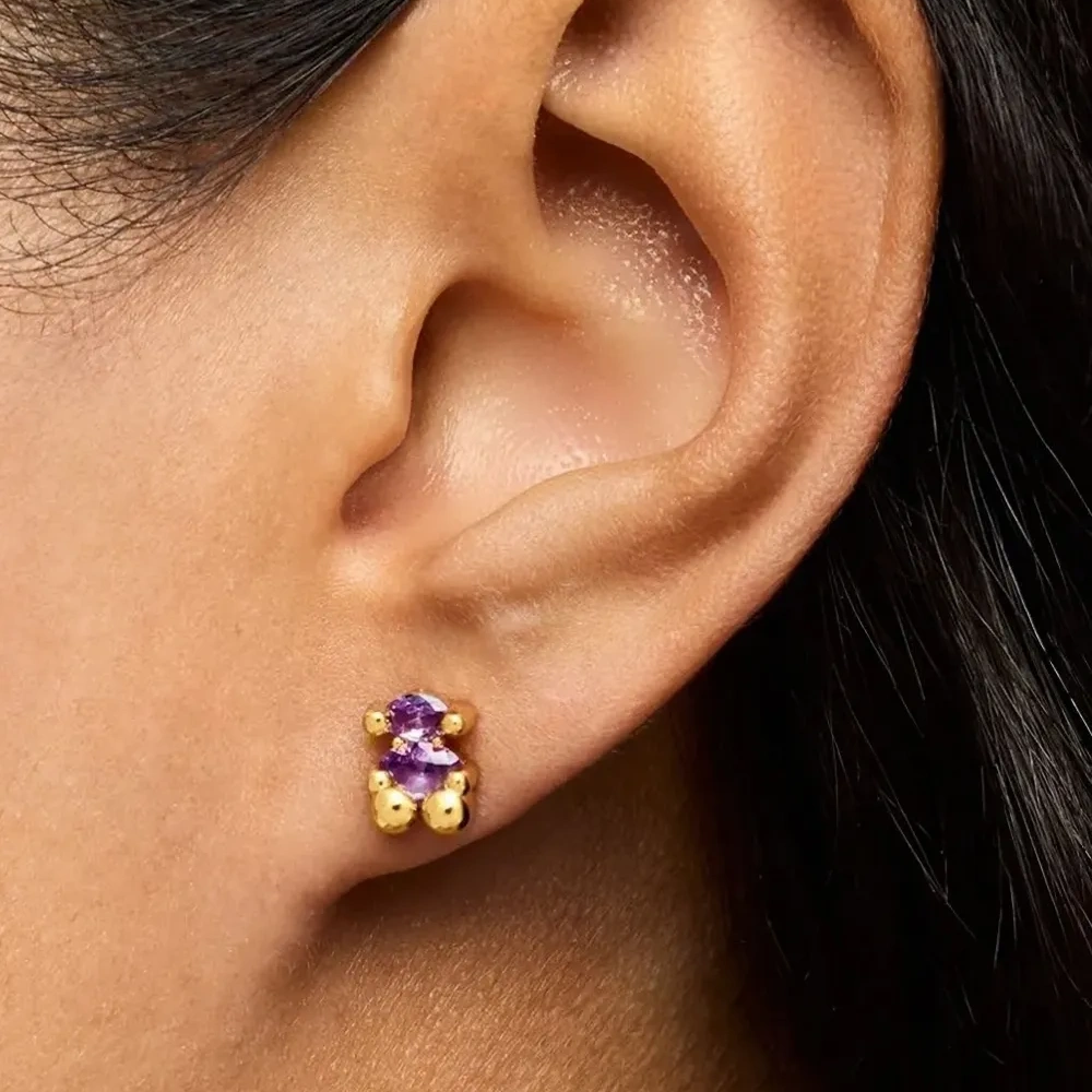 Серьги-гвоздики Bear LGG