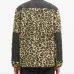 Куртка со вставками и леопардовым принтом Куртка со вставками и леопардовым принтом