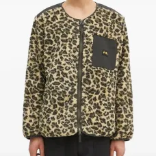 Куртка со вставками и леопардовым принтом