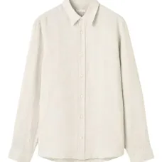 Льняная рубашка с длинными рукавами