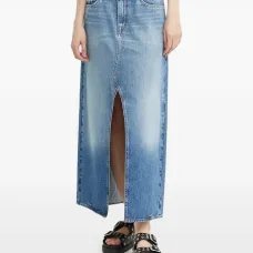 Джинсовая юбка макси Tillis с разрезом