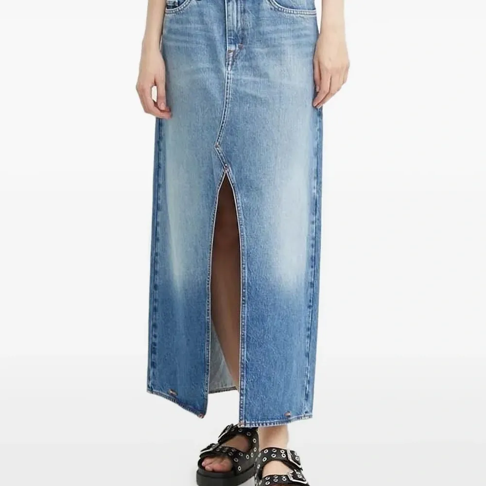 Джинсовая юбка макси Tillis с разрезом