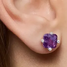 Серьги Bear LGG с аметистом