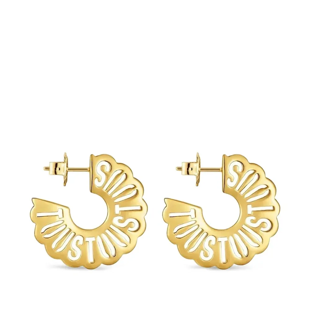 Серьги-кольца с логотипом