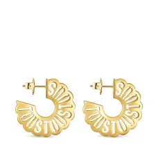 Серьги-кольца с логотипом